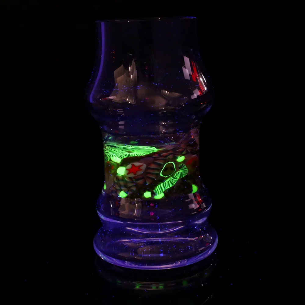 Millennium Glass Clear with Linework and Confetti Drinking Vessel 7 - Image 7