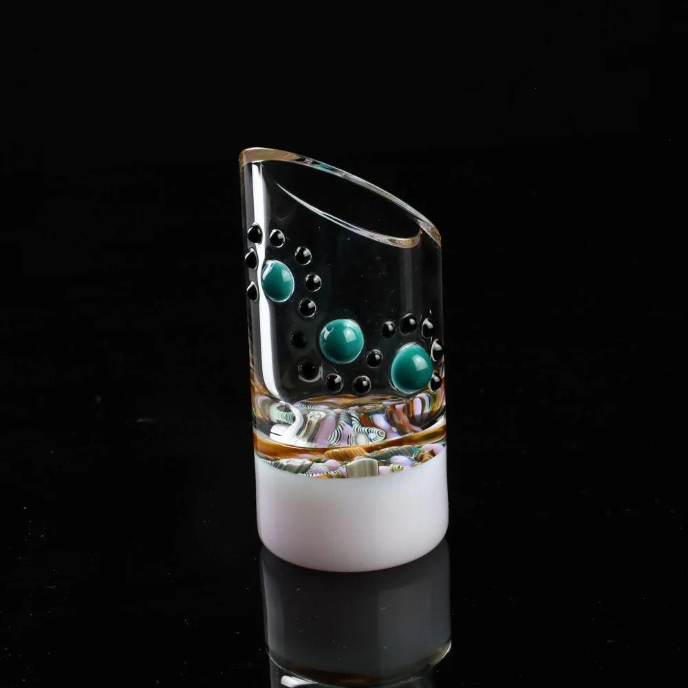 Millennium Glass Q-Tip Jar 5 - Image 2