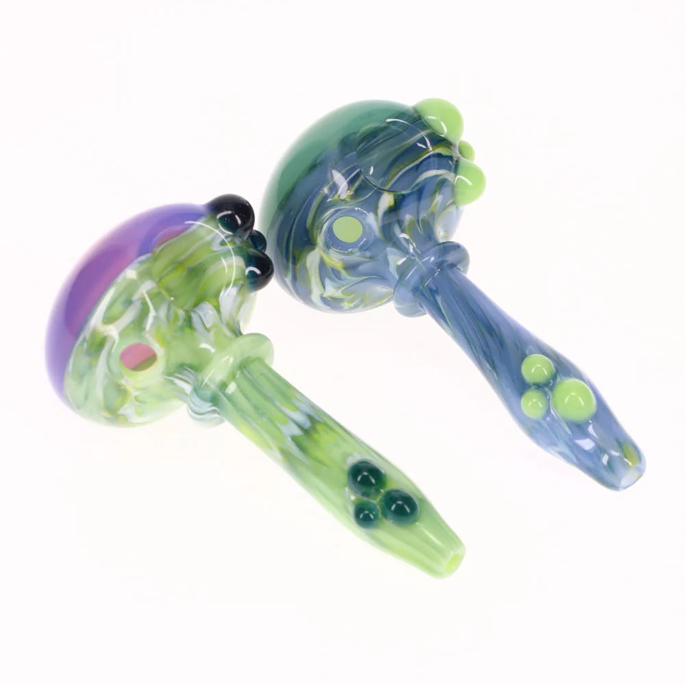 Mtn Life Glass Marbled Milky Cap Spoon - Image 2