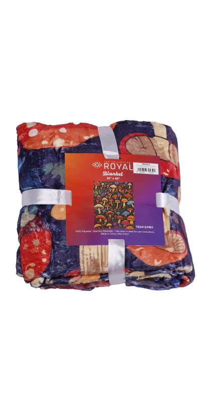 Mushroom Forest Fleece Throw Blanket 50x60" - Image 2