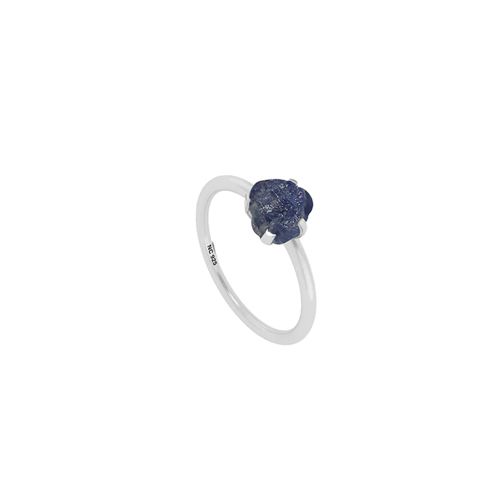 Natural Rough Tanzanite Ring - 925 Sterling Silver - Image 2