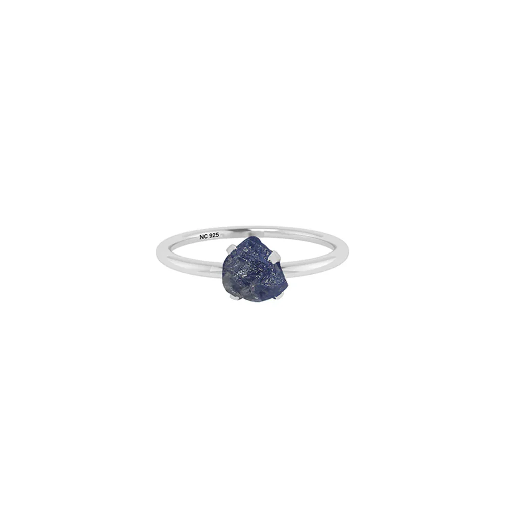 Natural Rough Tanzanite Ring - 925 Sterling Silver - Image 3