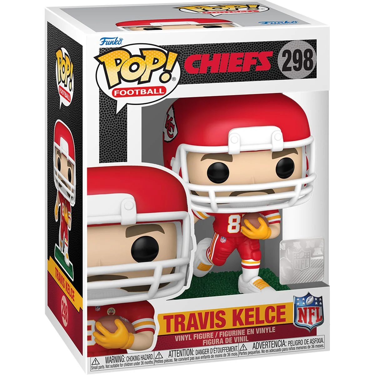 NFL Chiefs Travis Kelce (Road) Funko Pop! Vinyl Figure #298 - Image 2