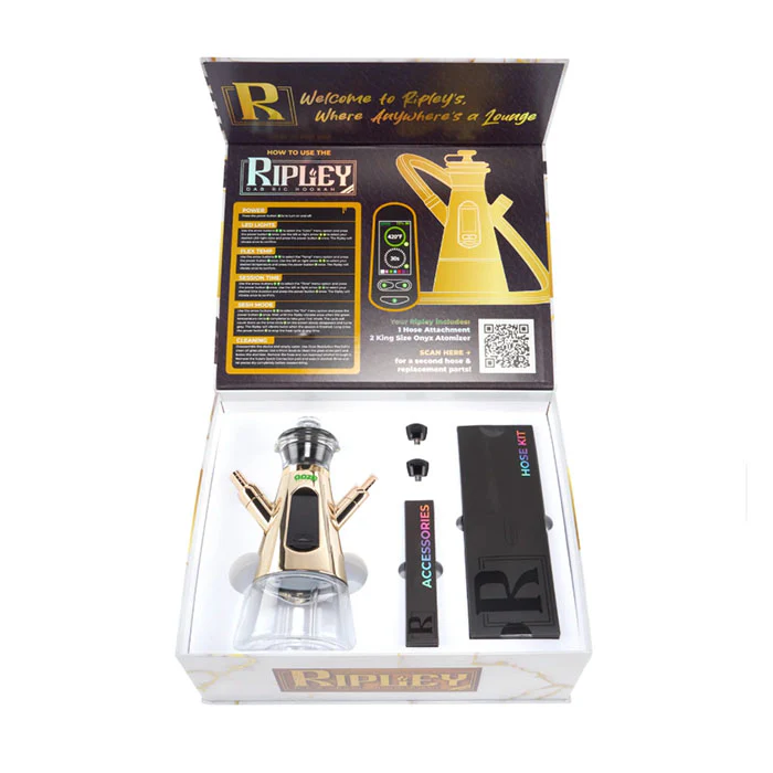 Ooze Ripley Dab Rig Hookah - Gold - Image 5