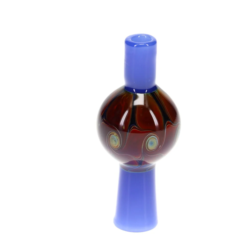 P.A. Jay Glass Amber Cobalt Bubble Cap - Image 3