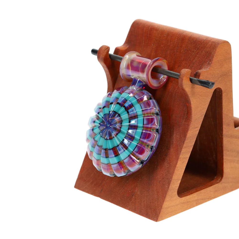 P.A. Jay Glass Cut Turquoise Amber Pendant - Image 2