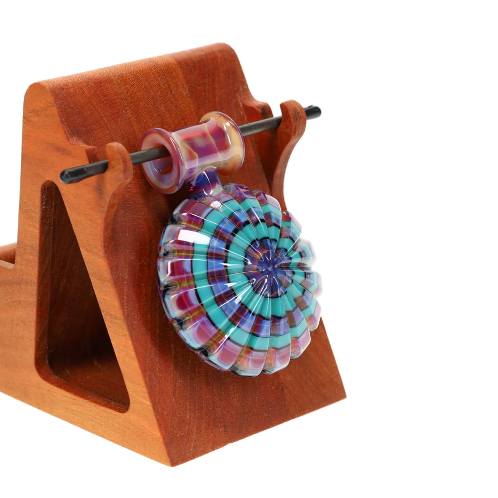 P.A. Jay Glass Cut Turquoise Amber Pendant - Image 3