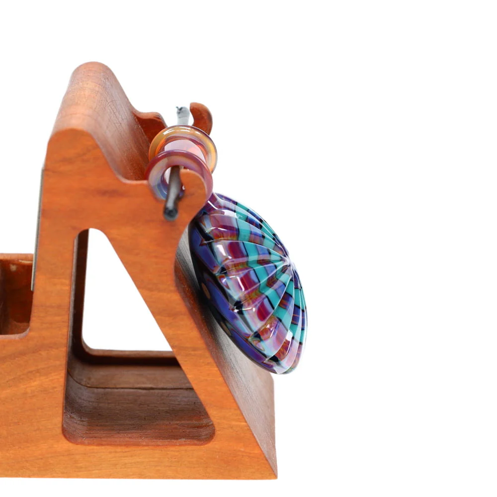 P.A. Jay Glass Cut Turquoise Amber Pendant - Image 4