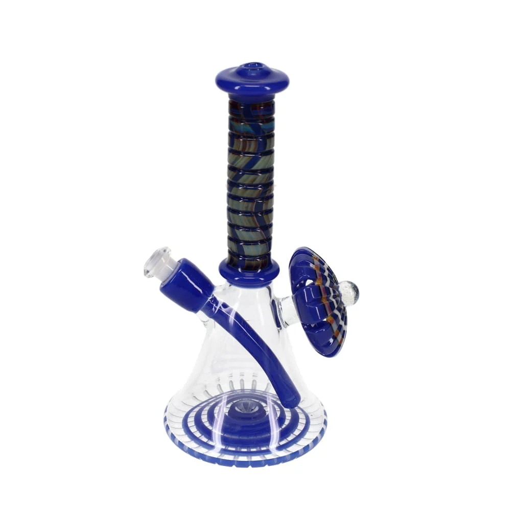 P.A. Jay Glass Royal Blue Worked Beaker - Image 3