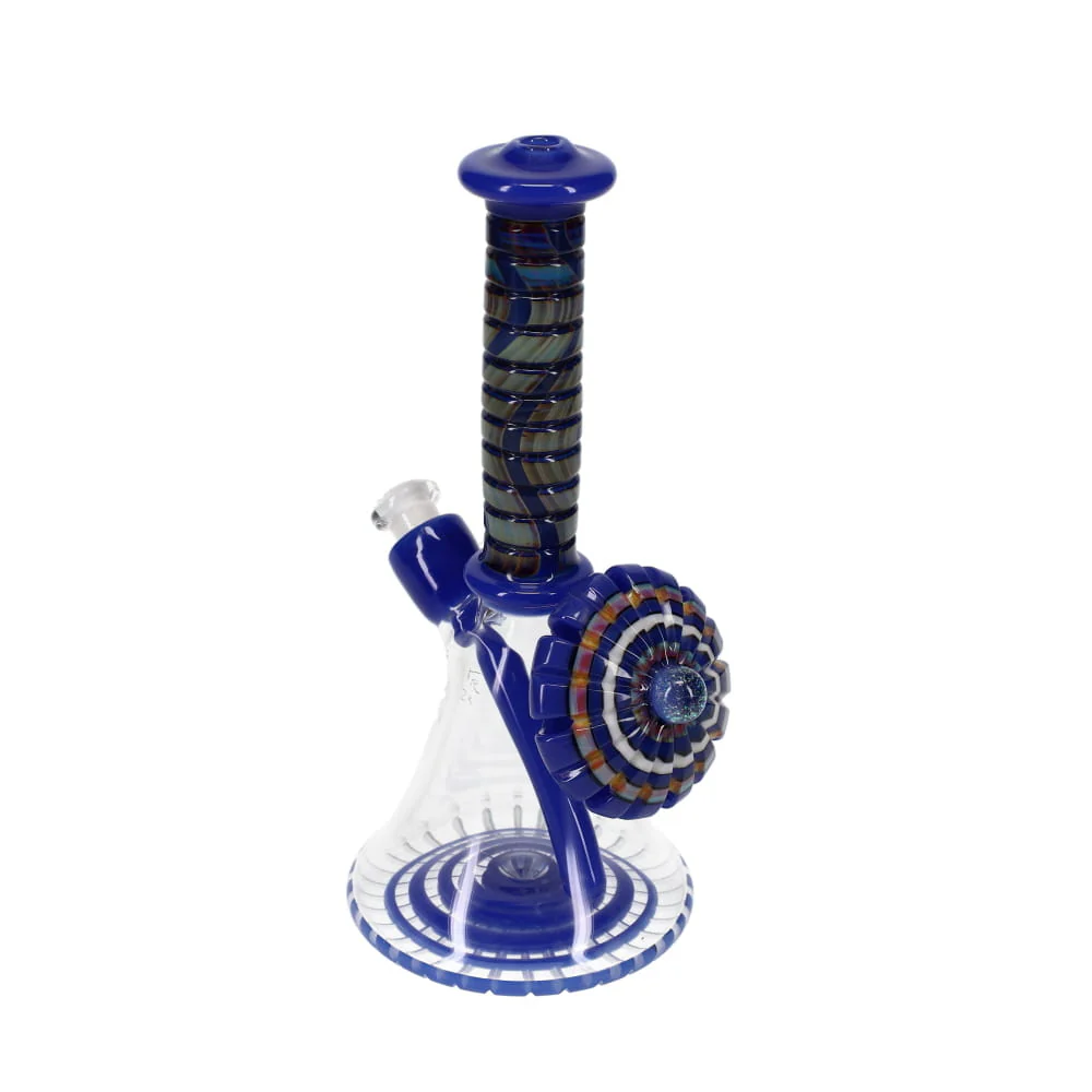 P.A. Jay Glass Royal Blue Worked Beaker - Image 4