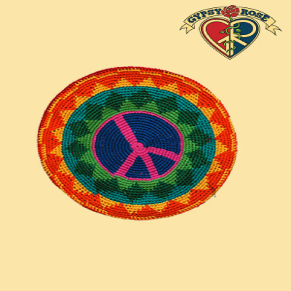 Peace Sign Crochet Tam