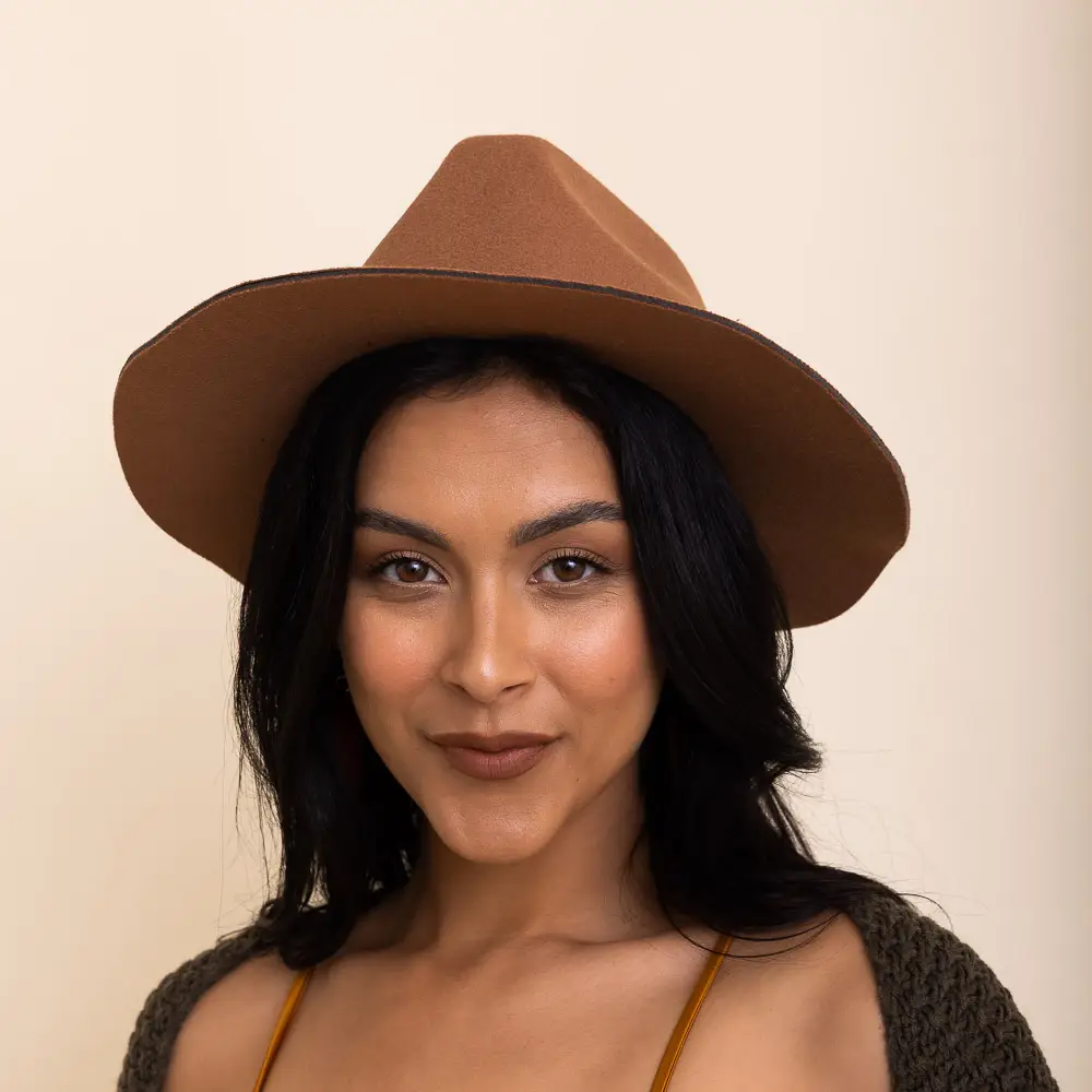 Pinched-Front Classic Rancher Hat in Camel - Image 3