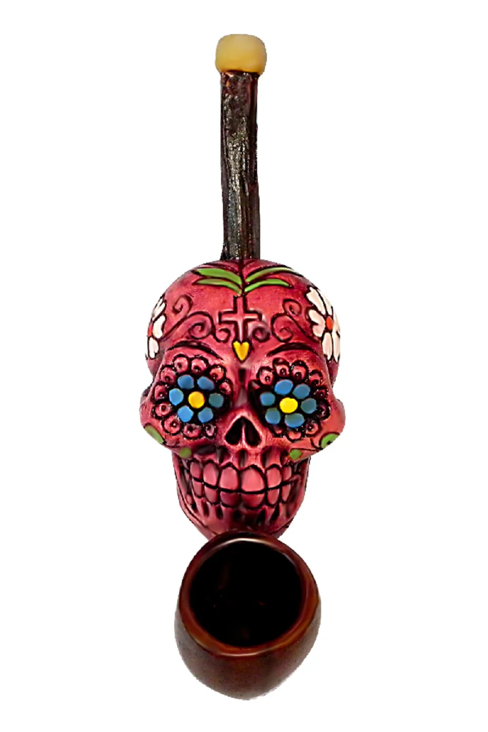 Resin Sugar Skull Pipe - Small SALE - Image 2
