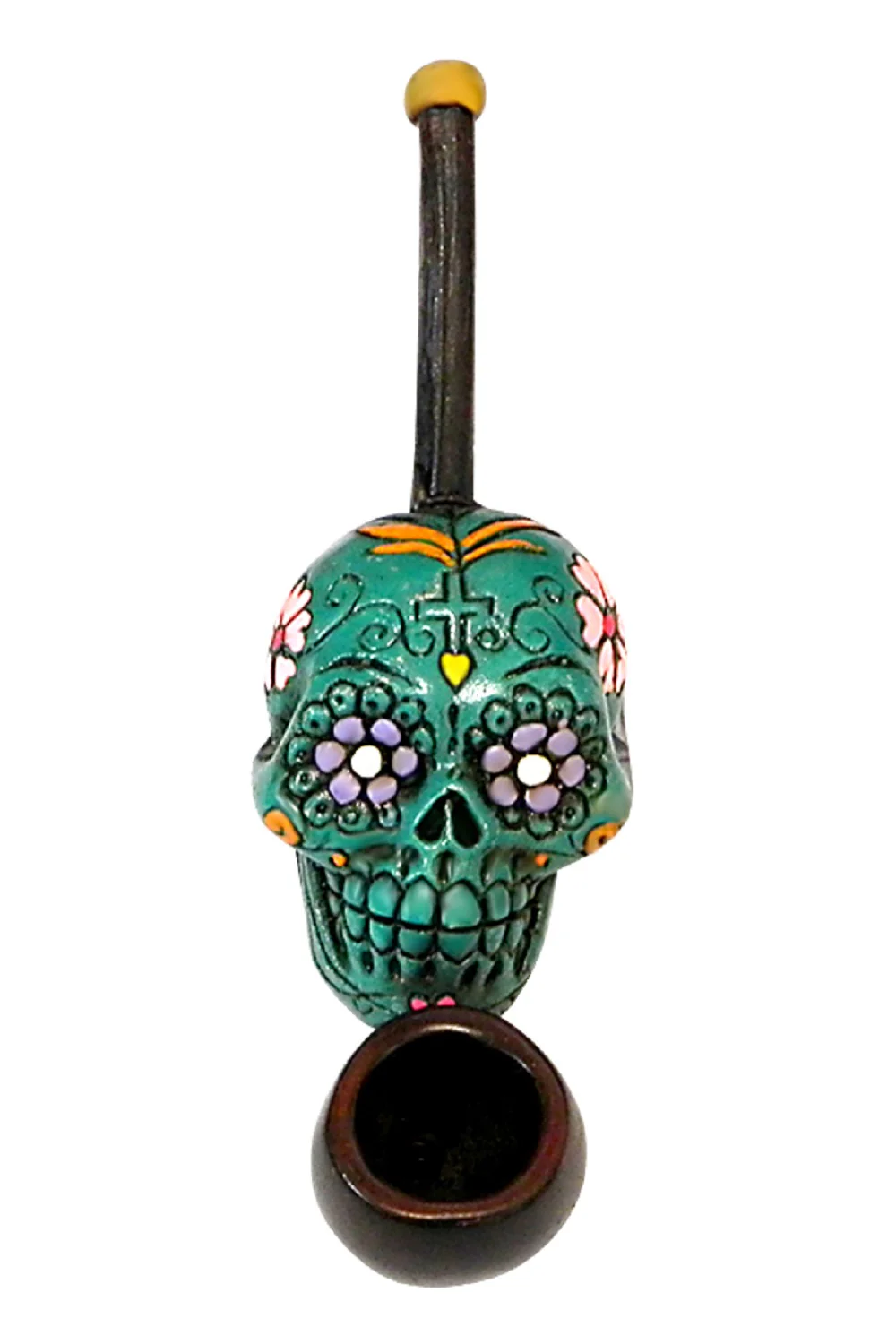 Resin Sugar Skull Pipe - Small SALE - Image 3