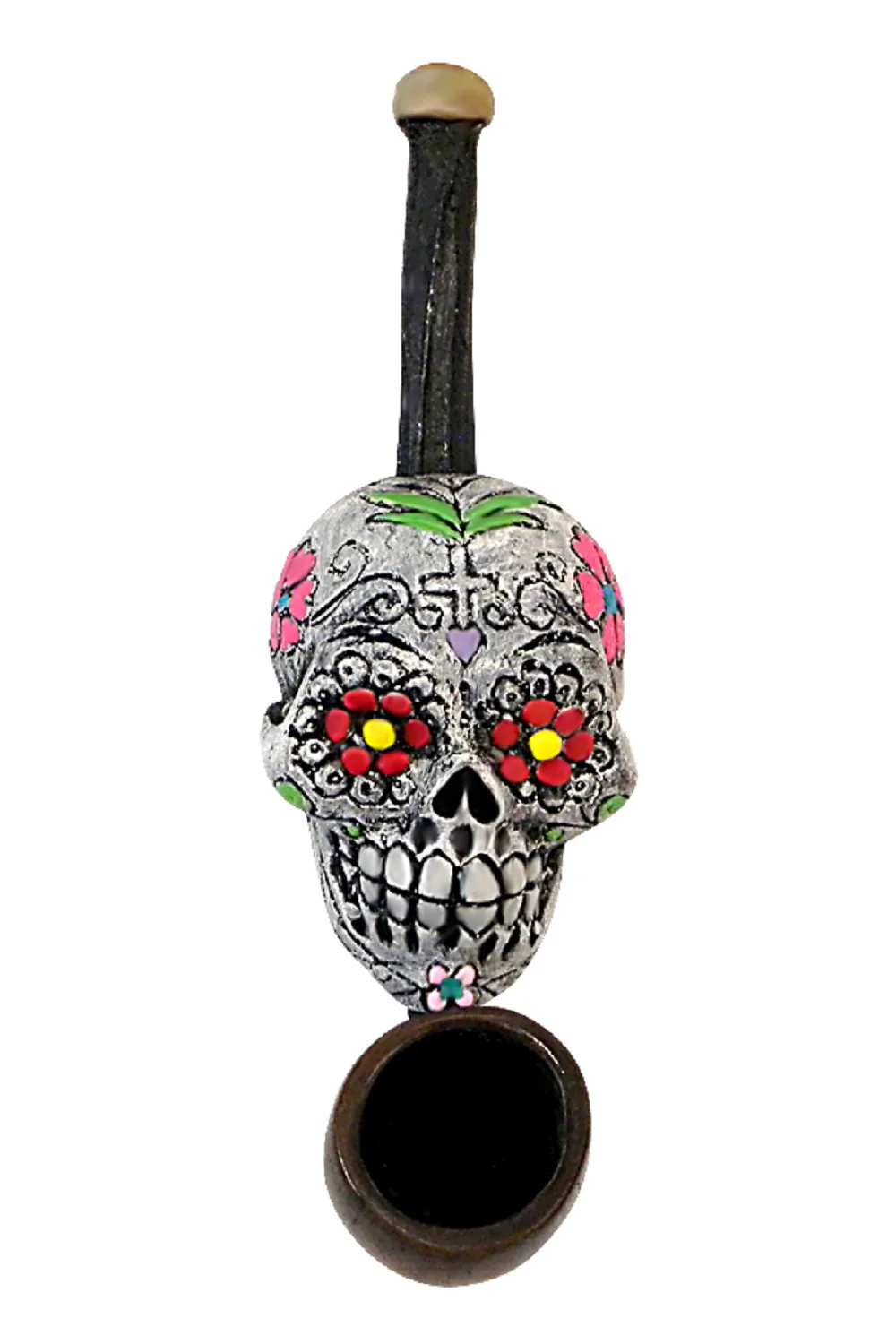 Resin Sugar Skull Pipe - Small SALE - Image 4