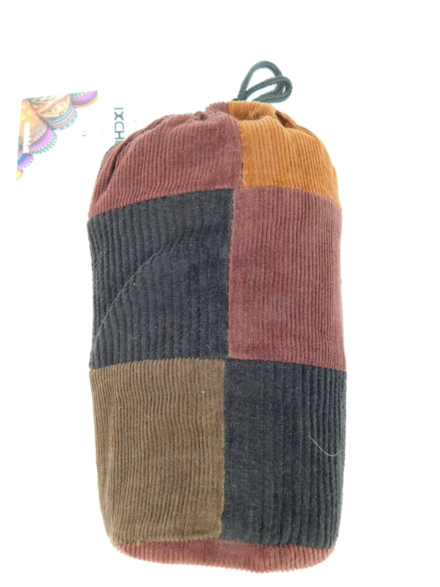 Protective Pouch - Patchwork Corduroy 6" with Drawstring - Image 2