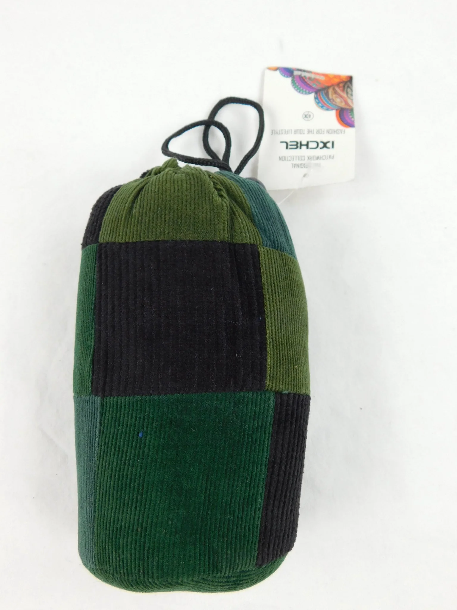 Protective Pouch - Patchwork Corduroy 6" with Drawstring - Image 3