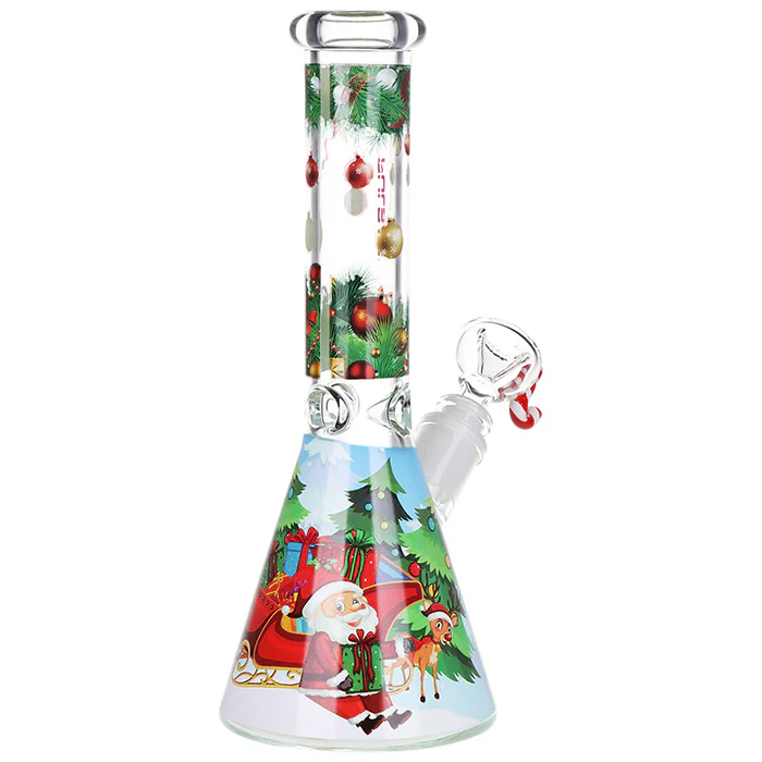 Pulsar 10" Water Pipe & Hand Pipe Set - Ho-Ho Holiday Christmas - Image 5