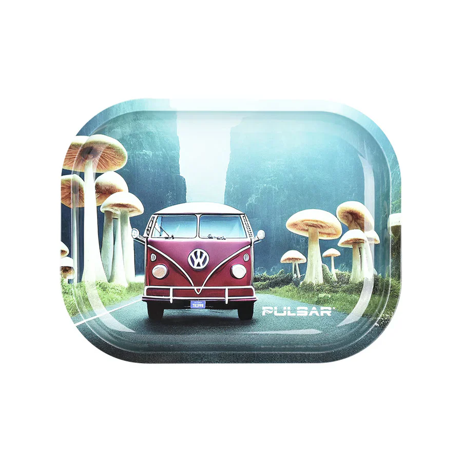 Pulsar Camper Van Shroom Mini Metal Rolling Tray with Lid - Image 2