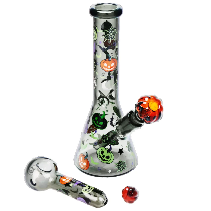 Pulsar 10" Glow Water Pipe & Hand Pipe Set - Halloween Party