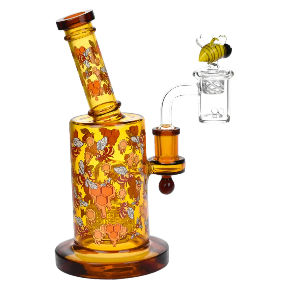 Pulsar Greatest Hits Series 8" Glow Nectar Collector & Dab Rig Set - Beez - Image 2