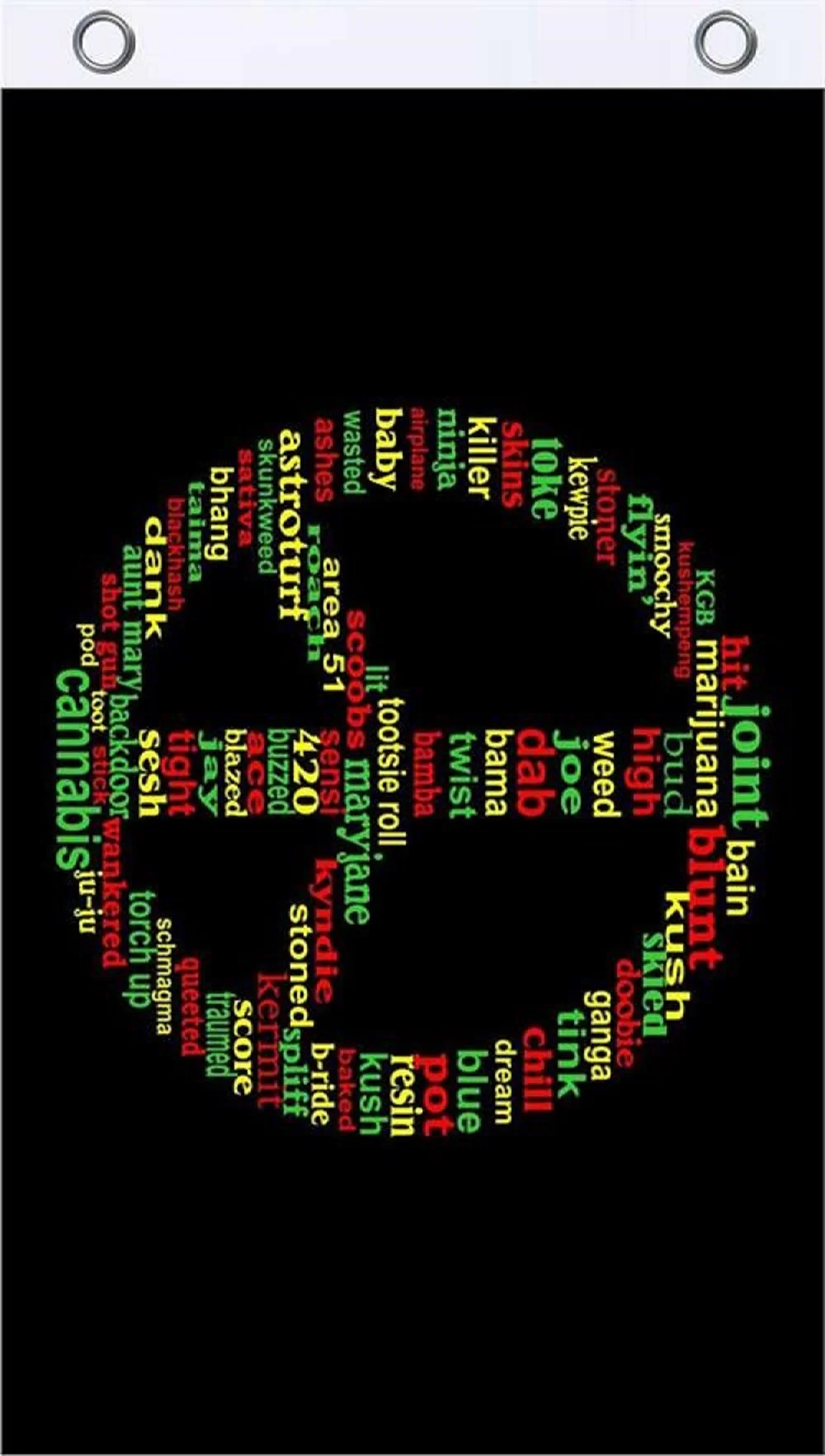 Rasta Peace Words Flag 3'x5' SALE