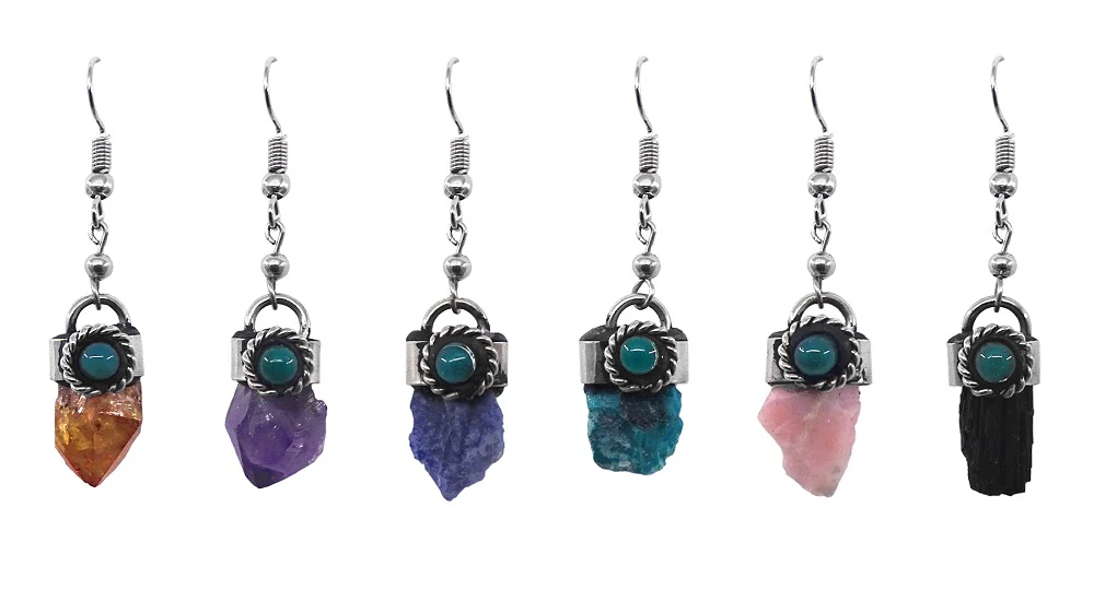 Raw Stone Earrings SALE - Image 2