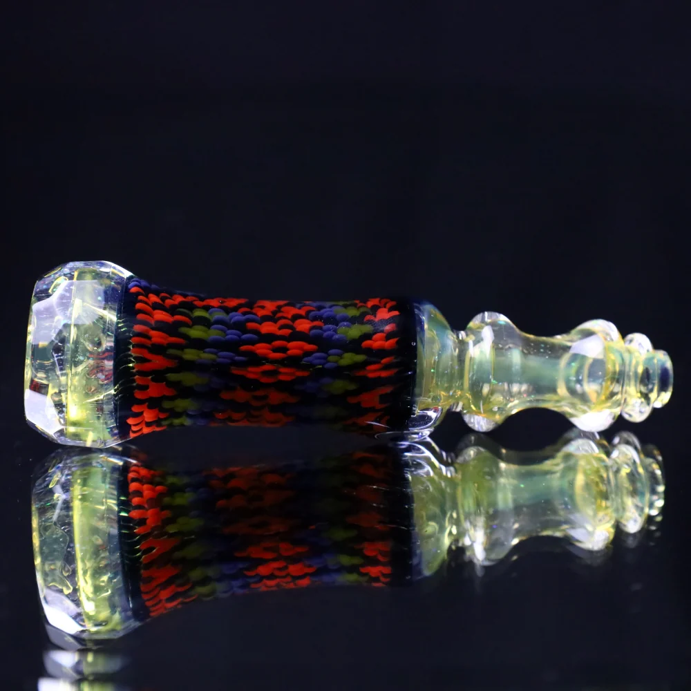 Rotational Science Glass Cold Worked & Faceted Peyote Stich Chillum #23 / FUM/CRSH - Image 3