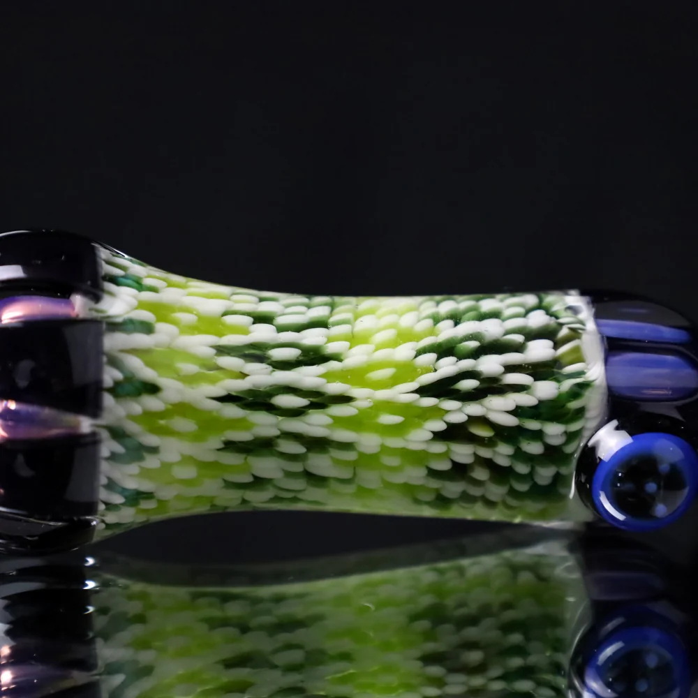 Rotational Science Glass Cold Worked Peyote Stich Chillum #28 / Purple/Pink - Image 2