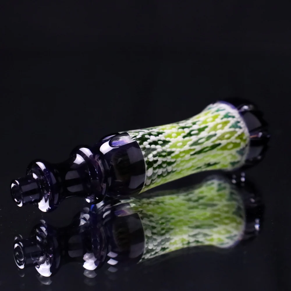 Rotational Science Glass Cold Worked Peyote Stich Chillum #28 / Purple/Pink - Image 4