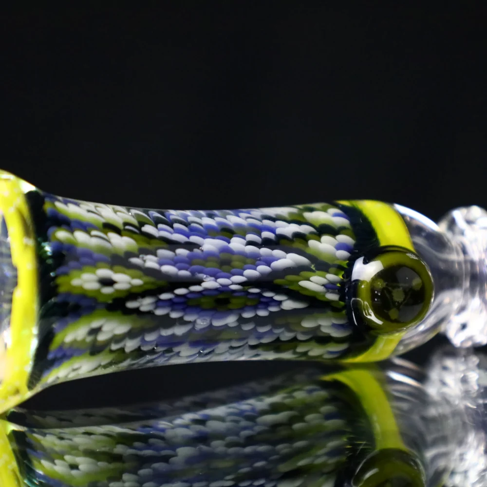 Rotational Science Glass Faceted Peyote Stich Chillum #27 / CLR/CRSH - Image 2