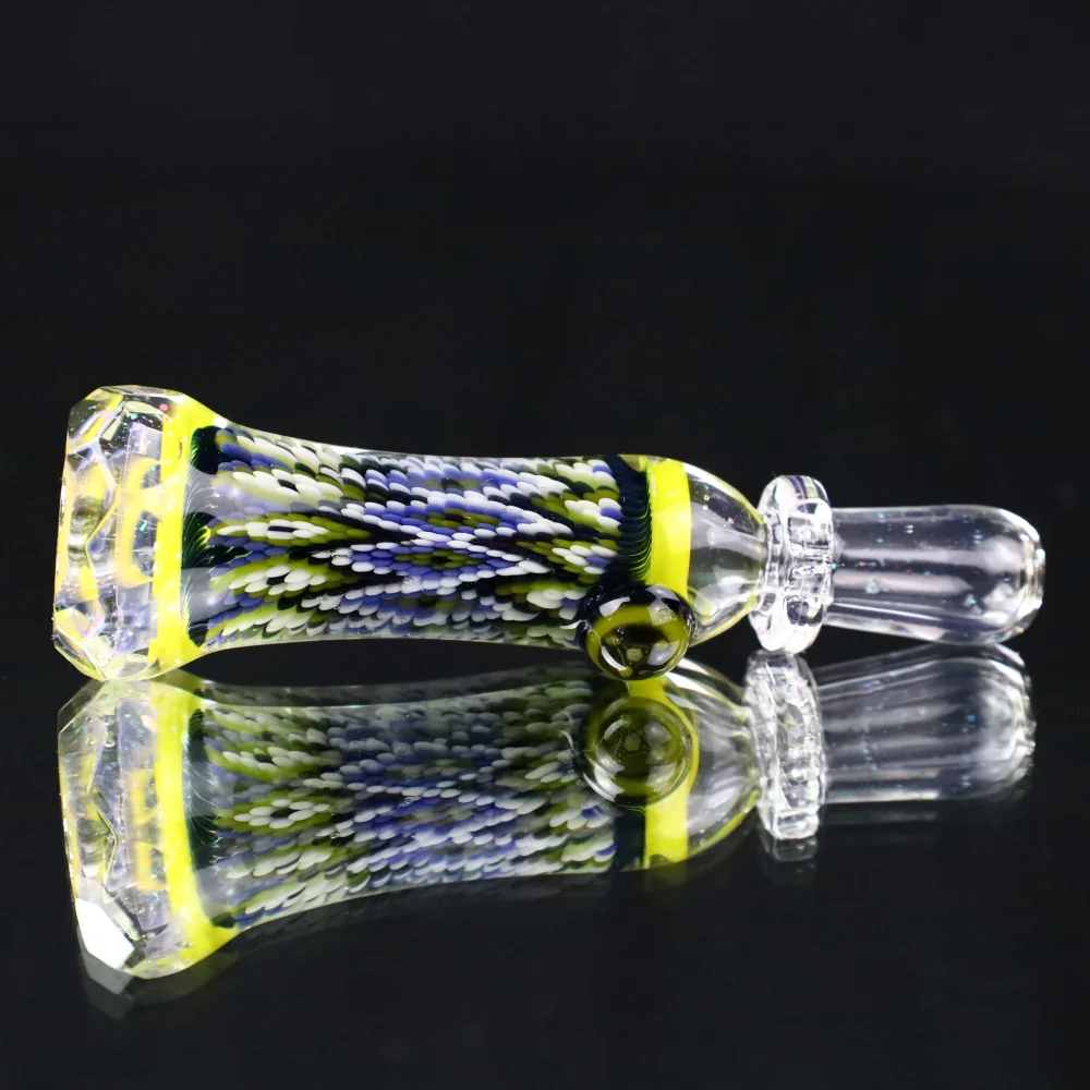 Rotational Science Glass Faceted Peyote Stich Chillum #27 / CLR/CRSH - Image 3