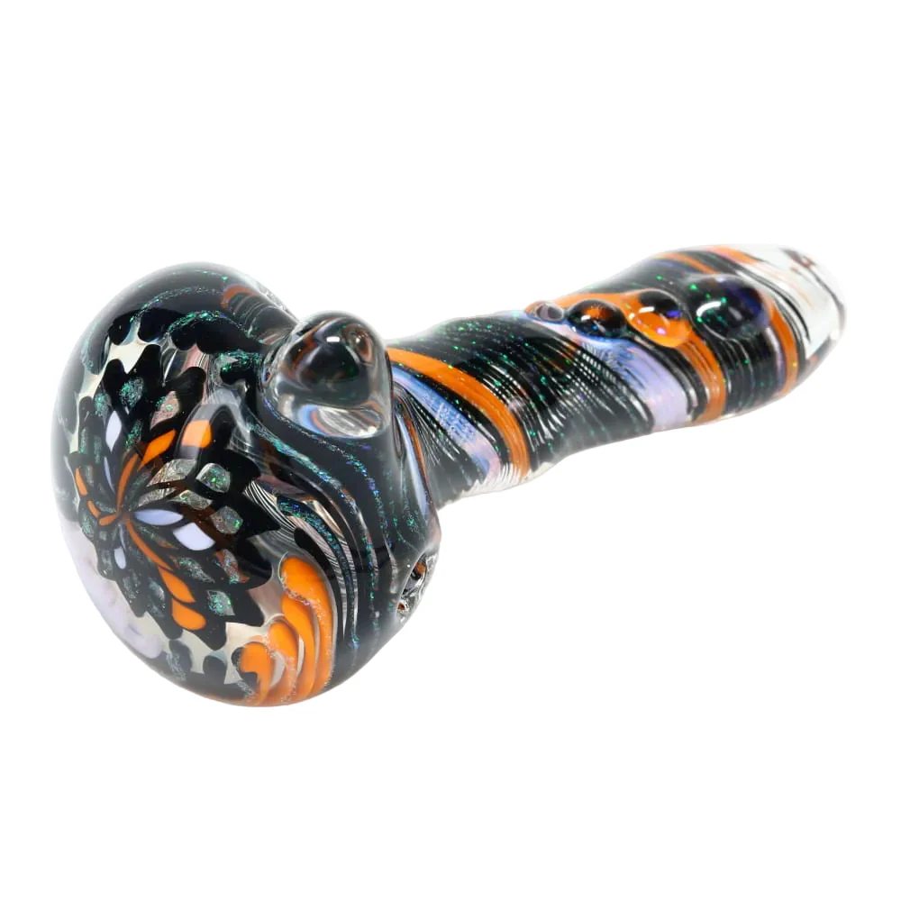 Rotational Science Glass Small Twist Fillacello Crushed Opal Spoon - Image 3