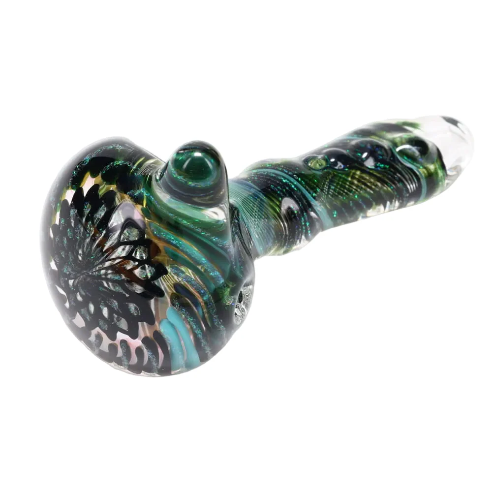 Rotational Science Glass Small Twist Fillacello Crushed Opal Spoon - Image 4