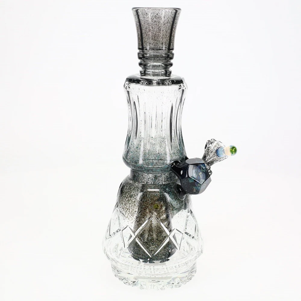 Rotational Science Hand Carved Frit Worked Tube - Image 2