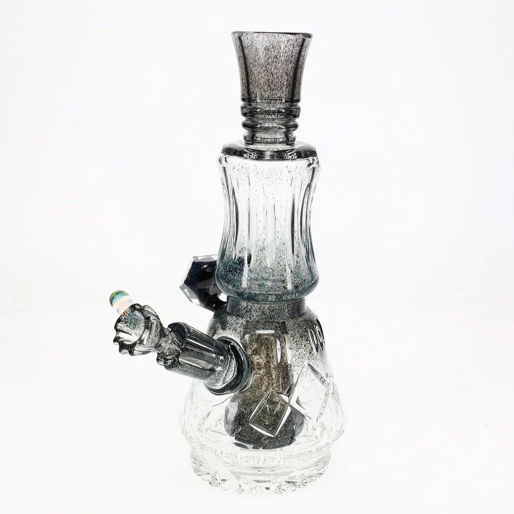 Rotational Science Hand Carved Frit Worked Tube - Image 4