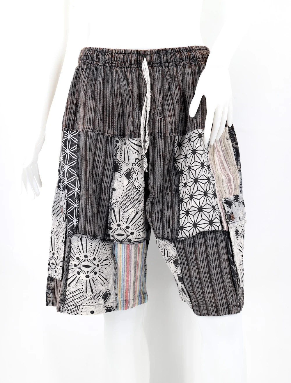 Sacred geometry Patchwork Cargo Shorts - Image 2