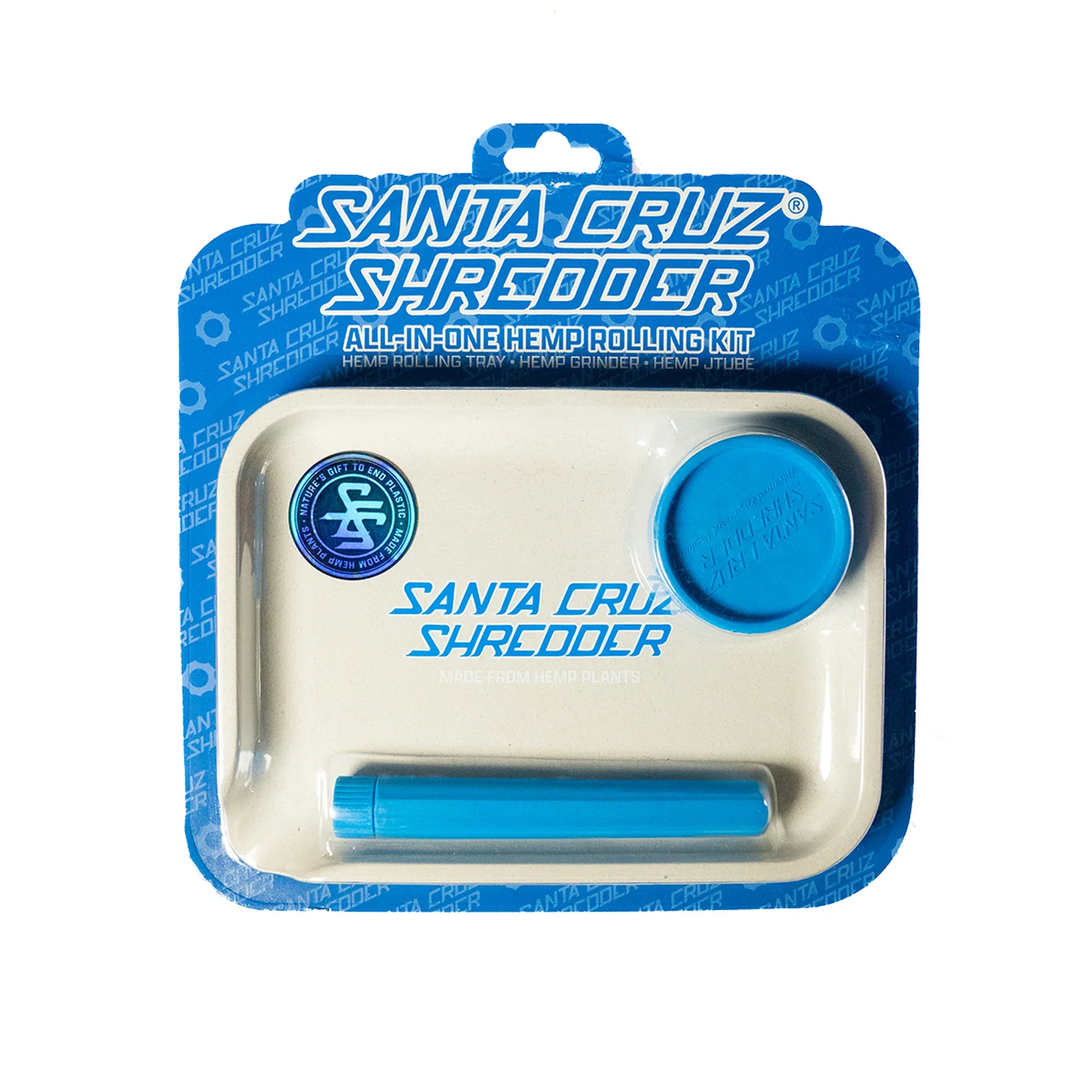 Santa Cruz Shredder All-In-One Hemp Rolling Kit - White & Blue