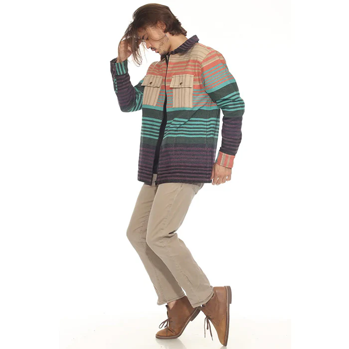 Sediment Zipper Shirt Jacket in Gemstone - Image 3