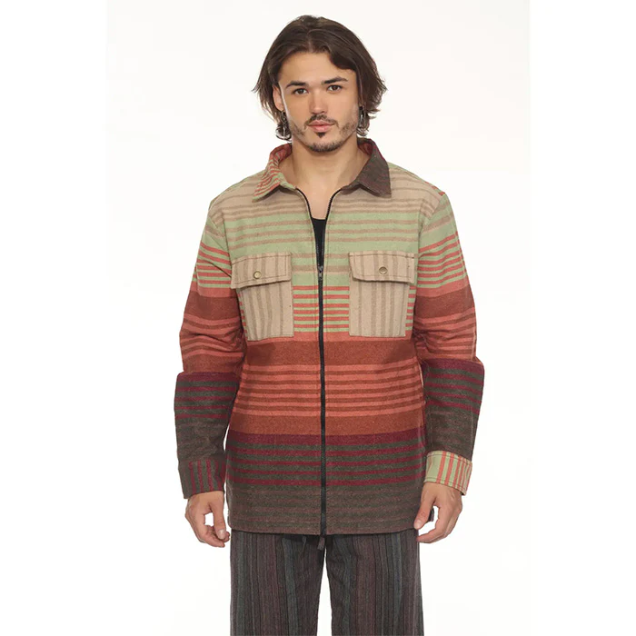 Sediment Zipper Shirt Jacket in Mesa