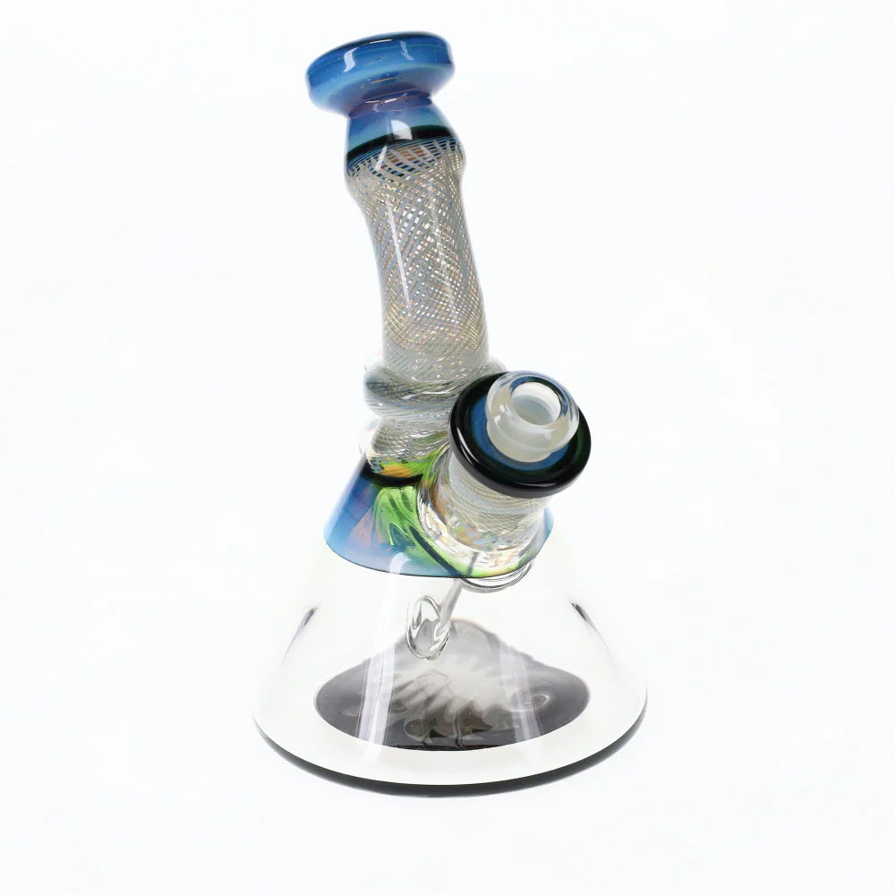Selfridge Glass Black and Blue Beaker w/ Opals SALE