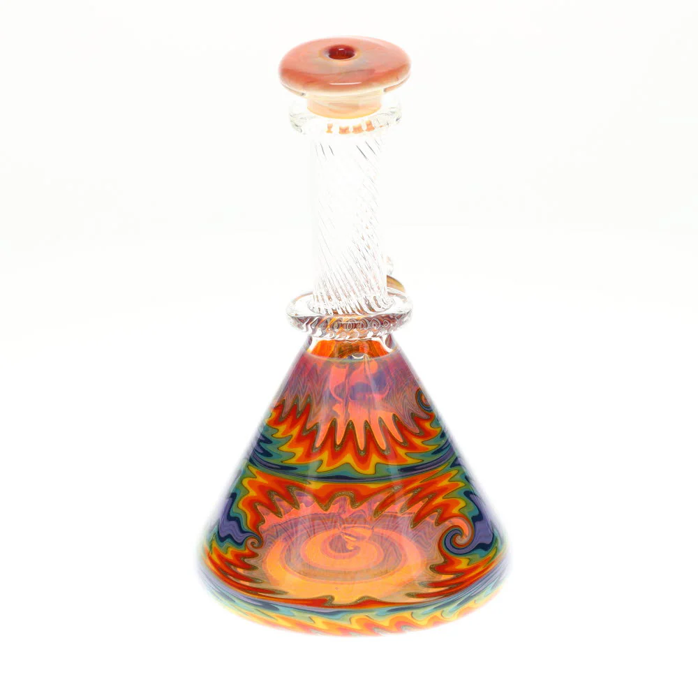 Selfridge Glass Extra Worked Rainbow Wig Wag Mini Beaker - Image 2