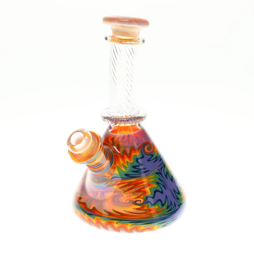 Selfridge Glass Extra Worked Rainbow Wig Wag Mini Beaker - Image 3