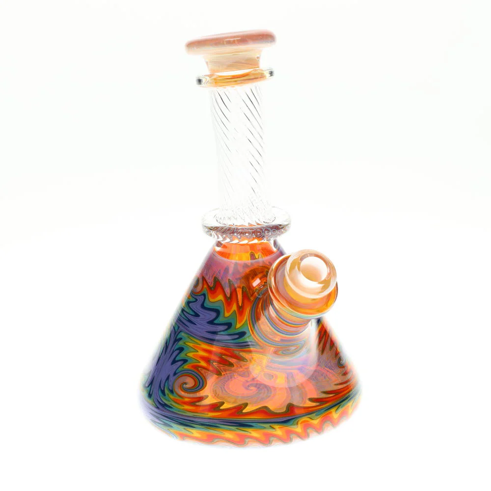 Selfridge Glass Extra Worked Rainbow Wig Wag Mini Beaker - Image 4