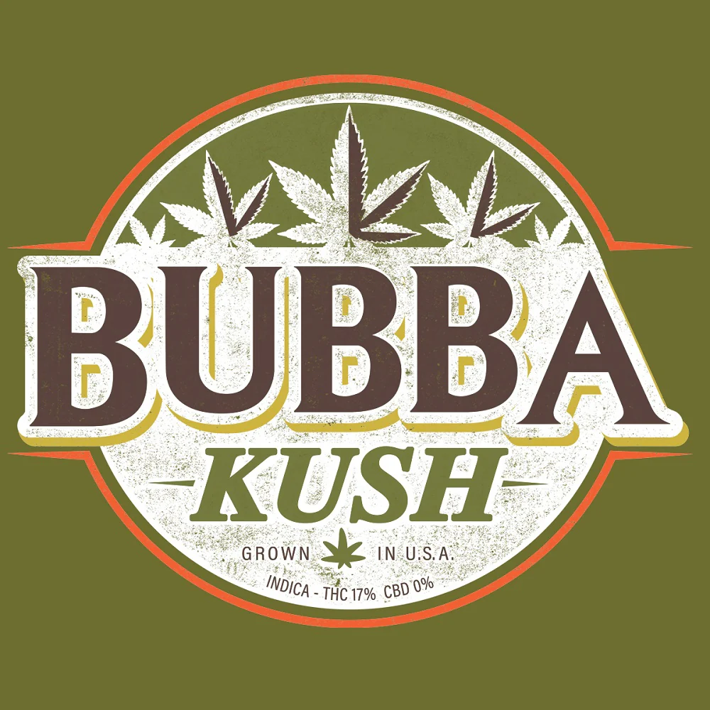 Seven Leaf Bubba Kush Strain T-shirt - Image 2