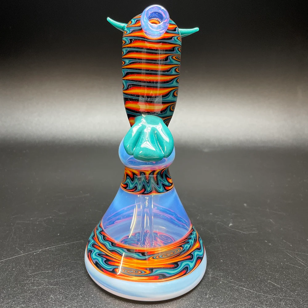 Shackman Glass Owl on a Bottle Bubbler - Image 3