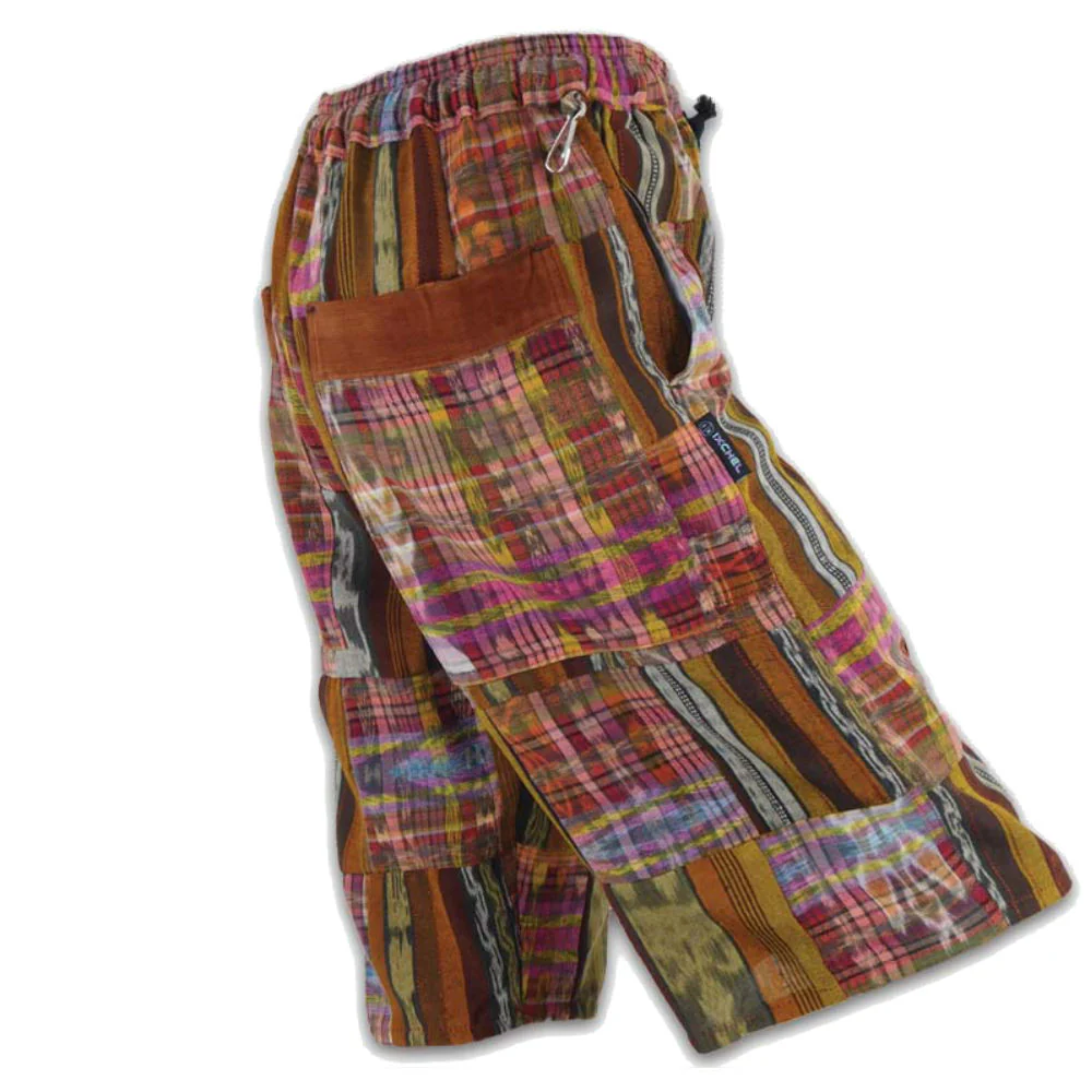 Ixchel Patchwork Hand Woven Cotton Shorts - Image 2