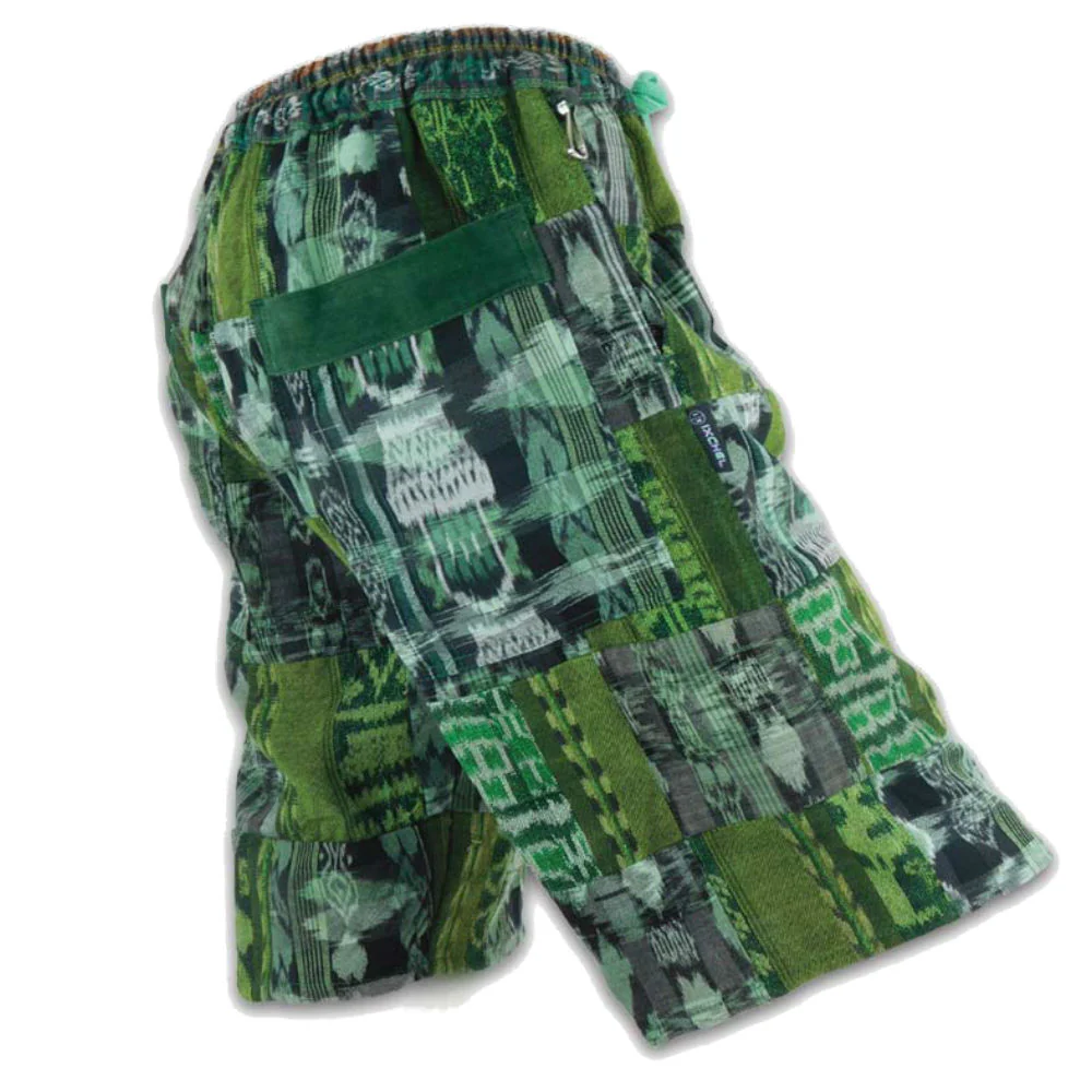 Ixchel Patchwork Hand Woven Cotton Shorts - Image 3