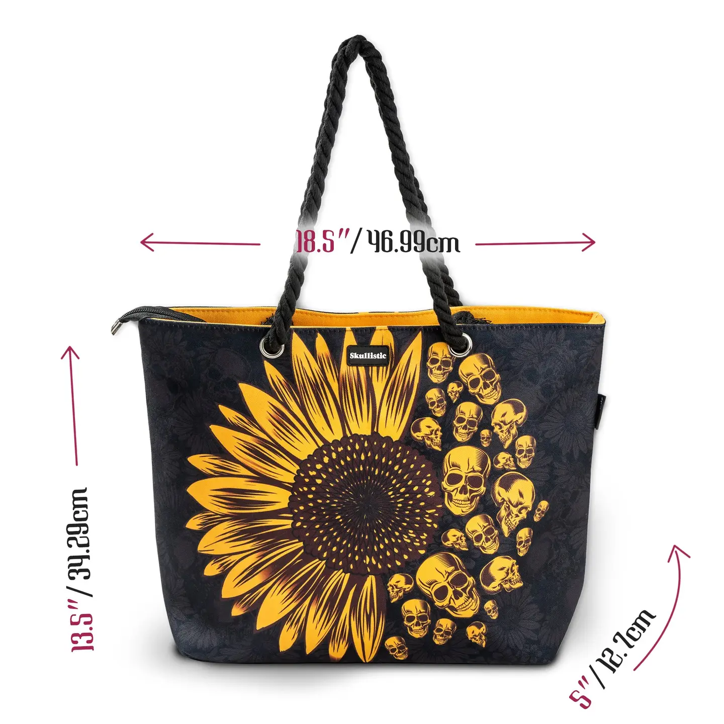 Skullistic Sunflower Skulls Shoulder Bag - Image 6