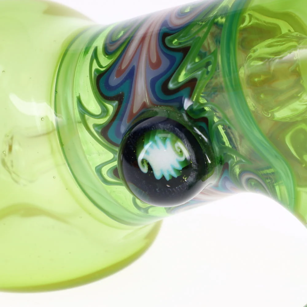 Slob Glass Dewar Layback Bubbler - Ghost Chartreuse - Image 6